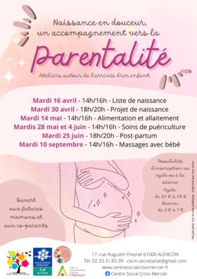 affiche d'illustration des ateliers parentalité
