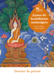 visuel du dossier de presse de l'exposition Joyaux du bouddhisme cambodgien
