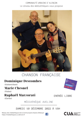 affiche du concert de Dominique Destombes